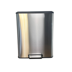 Lixeira de pedal seletiva em aço inox escovado capacidade 60 litros (30+30) - Guimmis