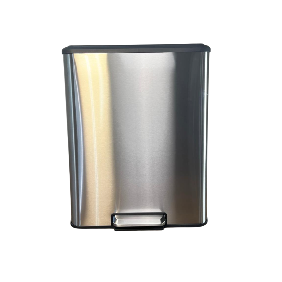 Lixeira de pedal seletiva em aço inox escovado capacidade 60 litros (30+30) - Guimmis