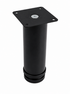 PÉ DE MÓVEIS TUBO C/REG. 15cm x 5cm - PRETO