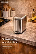 Lixeira Pedal Top Clean Inox 10 Litros com Balde Interno