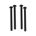 Kit 4 Pés De Mesa Móveis Aço Preto Fosco 71cm +3cm Regulagem