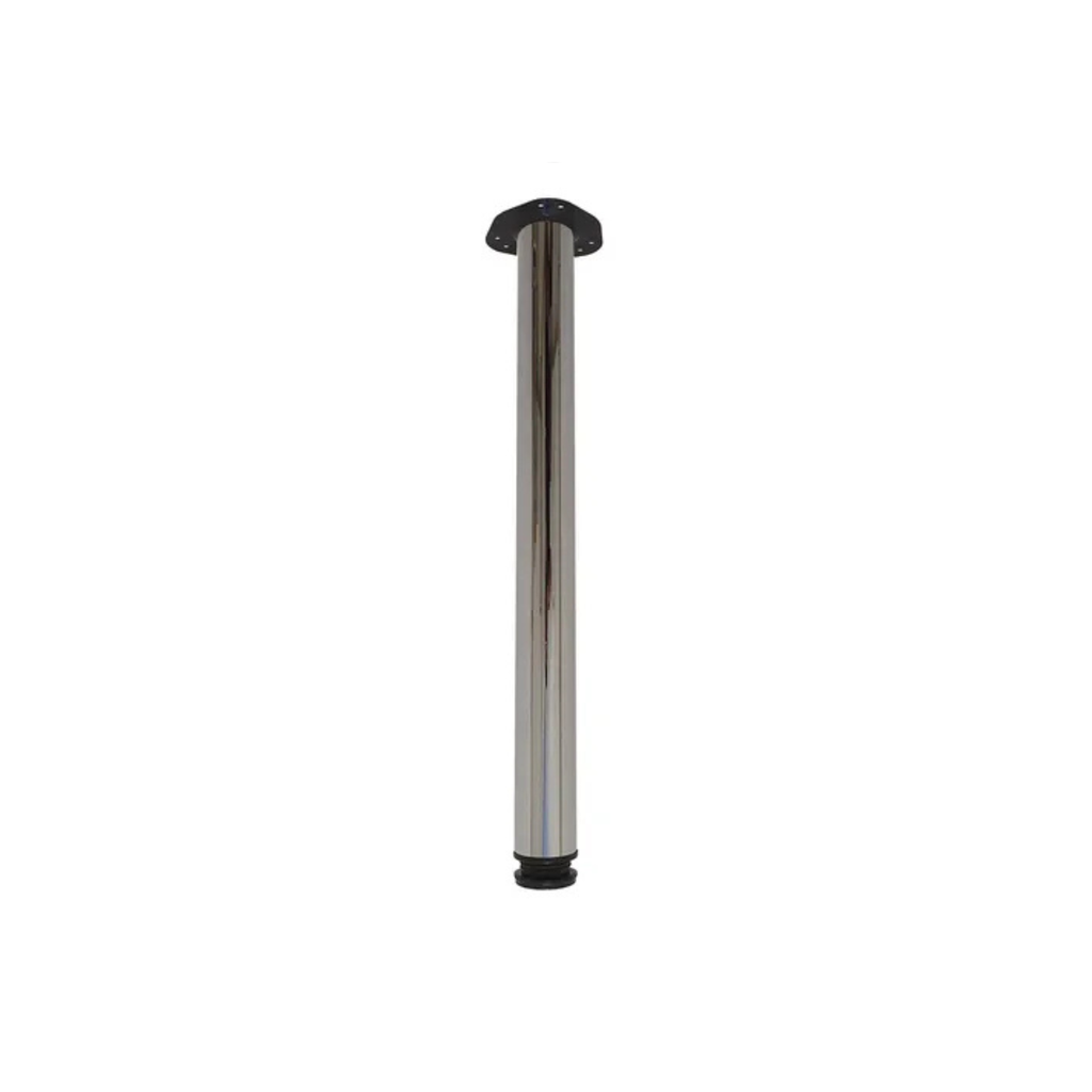 Pé De Mesa Móveis Aço Cromado 71cm + 3cm Regulagem