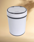 Lixeira automatica em aço inox branco a pilha capacidade 8 litros - Guimmis - Turmalina - 20-2002