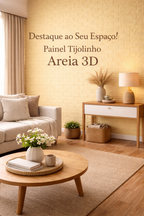 Painel Adesivo Tijolinho Areia 3D (70x77cm)